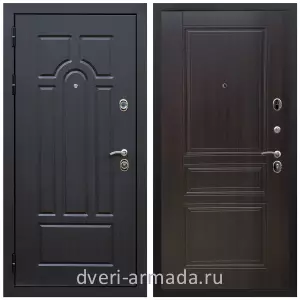 Двери МДФ для квартиры, Дверь входная Армада Эврика ФЛ-58 / ФЛ-243 Эковенге с усиленной коробкой
