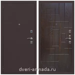Антивандальные для квартир, Дверь входная Армада Комфорт Антик медь / ФЛ-57 Дуб шоколад