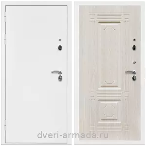 Белые, Дверь входная Армада Оптима Белая шагрень / ФЛ-2 Дуб белёный