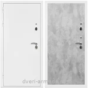 Входные двери толщиной 1.5 мм, Дверь входная Армада Оптима Белая шагрень / ПЭ Цемент светлый