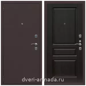 Входные двери с двумя петлями, Дверь входная Армада Комфорт Антик медь / ФЛ-243 Венге