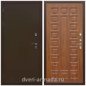 Для дачи, Дверь входная теплая уличная для загородного дома Армада Термо Молоток коричневый/ ФЛ-183 Мореная береза