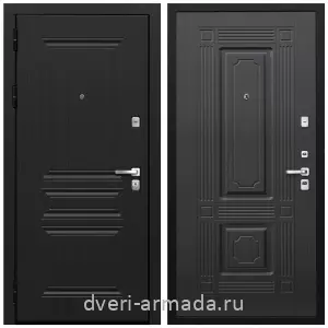 Толстые входные двери, Дверь входная Армада Экстра ФЛ-243 Черная шагрень / ФЛ-2 Венге со звукоизоляцией