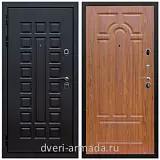 Дверь входная Армада Люксор Шагрень черная / ФЛ-58 Морёная береза