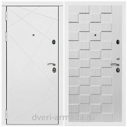 Дверь входная Армада Престиж Белая шагрень Престиж Лофт ФЛ-291 / МДФ 16 мм ОЛ-39 Лиственница беж