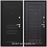 Дверь входная Армада Экстра ФЛ-243 Черная шагрень / ФЛ-242 Эковенге с хорошей шумоизоляцией